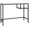 vidaXL Computer Desk | Clear | Glass, steel | 100 cm x 36 cm x 74 cm