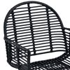 vidaXL Dining Chair 2 pcs Black 44 x 44 x 74 cm Rattan and Iron