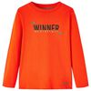 Kids' T-shirt with Long Sleeves Bright Orange 128