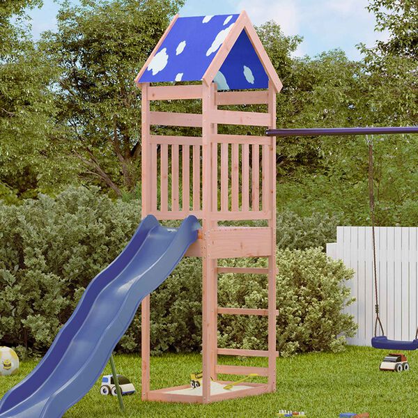 vidaXL Play Tower Brown 52.5 x 85 x 265 cm Solid Douglas Wood