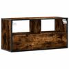 vidaXL TV Cabinet Smoked Oak 80x31x39.5 cm Engineered Wood and Metal
