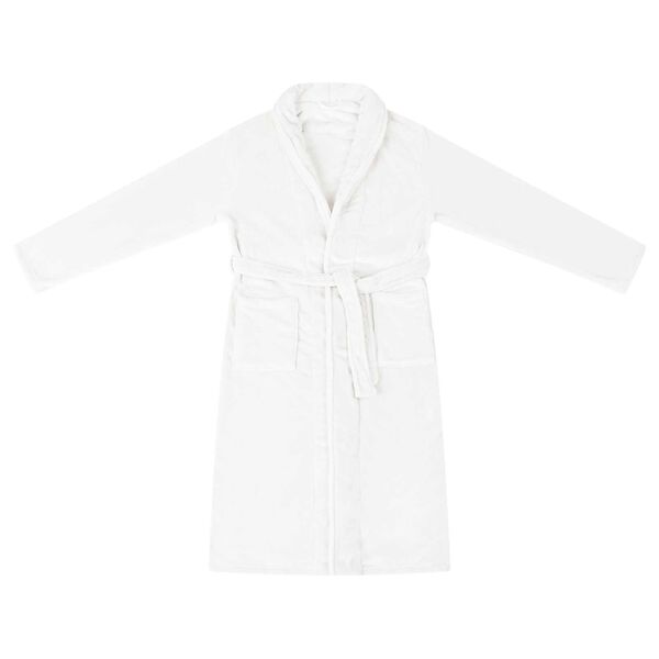 vidaXL Bathrobe without Hood White XL Flannel