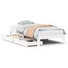 vidaXL Bed Frame with Drawers without Mattress White 75x190 cm
