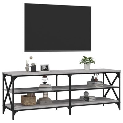 vidaXL TV Cabinet Grey Sonoma 140x40x50 cm Engineered Wood