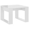 vidaXL Side Table High Gloss White 50x50x35 cm Engineered Wood