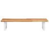 vidaXL Basin Shelf Wall Mounted Steel and Solid Wood Acacia
