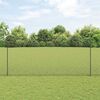 vidaXL Fence with Post Grey 1.4 x 25 m Steel and PVC