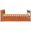 vidaXL Bed Frame without Mattress Wax Brown 135x190 cm Double Solid Wood Pine