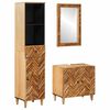 vidaXL Bathroom Cabinet Set with Drawer 3 pcs Solid Mango Wood