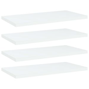 vidaXL Bookshelf Boards 4 pcs White 40x20x1,5 cm Engineered Wood