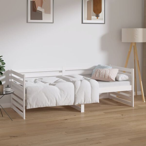 vidaXL Day Bed without Mattress White 80x200cm Solid Wood Pine