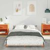 vidaXL Floor Bed Frame Wax brown 120 x190 cm Solid pine wood