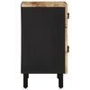 vidaXL Bed Cabinet Black 50x33x60 cm Solid Rough Wood Mango