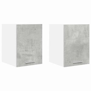 vidaXL Hanging Cabinet 2 pcs Concrete Grey and White 30 x 31 x 40 cm