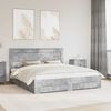 vidaXL Bed Frame Concrete Grey 180 x 200 cm Engineered Wood