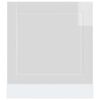 vidaXL Dishwasher Panel Porto High Gloss White 60x1.5x67 cm Engineered Wood