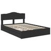 vidaXL Storage Bed with Headboard Black 150 x 200 cm Engineered Wood