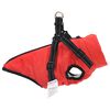 vidaXL Dog Coat with Harness Red L24 Fleece and Polyester
