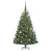 vidaXL Artificial Hinged Christmas Tree Green 120 cm PVC and Metal