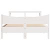 vidaXL Bed Frame with Headboard White 140x190 cm Solid Wood Pine