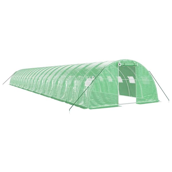 vidaXL Greenhouse with Steel Frame Green 80 m&sup2; 20x4x2 m
