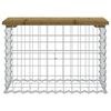 vidaXL Garden Bench Gabion Design 63x31.5x42 cm Impregnated Wood Pine