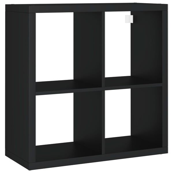 vidaXL Wall Cube Shelf Black 69.5x29.5x69.5 cm MDF