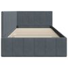 vidaXL Corner Bed Frame with Headboard Dark Grey 90 cm x 200 cm Velvet