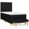 vidaXL Box Spring Bed with Mattress Black 90x200 cm Fabric