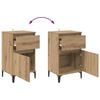 vidaXL Bedside Cabinet with Drawer 2 pcs Artisan Oak 40 x 35 x 70 cm