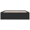 vidaXL Bed Frame without Mattress Black 200x200 cm