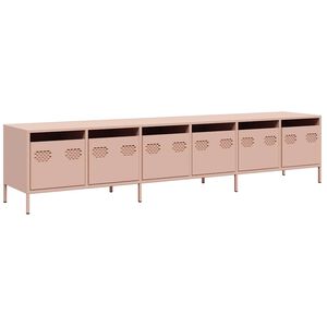 vidaXL TV Cabinet Pink 202x39x43.5 cm Cold-rolled Steel