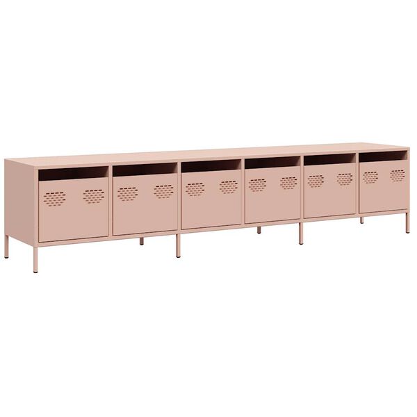 vidaXL TV Cabinet Pink 202x39x43.5 cm Cold-rolled Steel