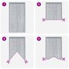 vidaXL String Curtains 2 pcs Light Grey 140x250 cm