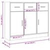 vidaXL Sideboard Sonoma Oak 91x28x75 cm Engineered Wood