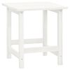 vidaXL Garden Adirondack Chair with Ottoman&Table Solid Fir Wood White