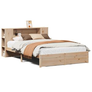 vidaXL Bookcase Bed without Mattress 160x200cm Solid Wood Pine
