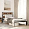 vidaXL Metal Bed Frame without Mattress Smoked Oak 100x200 cm
