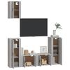 vidaXL 5 Piece TV Cabinet Set Grey Sonoma Engineered Wood