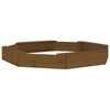 vidaXL Sandbox with Seats Honey Brown Octagon Solid Wood Pine