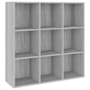 vidaXL Book Cabinet Grey Sonoma 98x29x97,5 cm