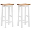 vidaXL Bar Stools 2 pcs Solid Oak Wood