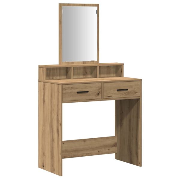 vidaXL Dressing Table Artisan Oak 79 x 41 x 140 cm Engineered Wood