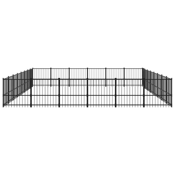 vidaXL Outdoor Dog Kennel Steel 45.16 m&sup2;