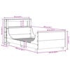 vidaXL Bed Frame without Mattress 90x200 cm Solid Wood Pine