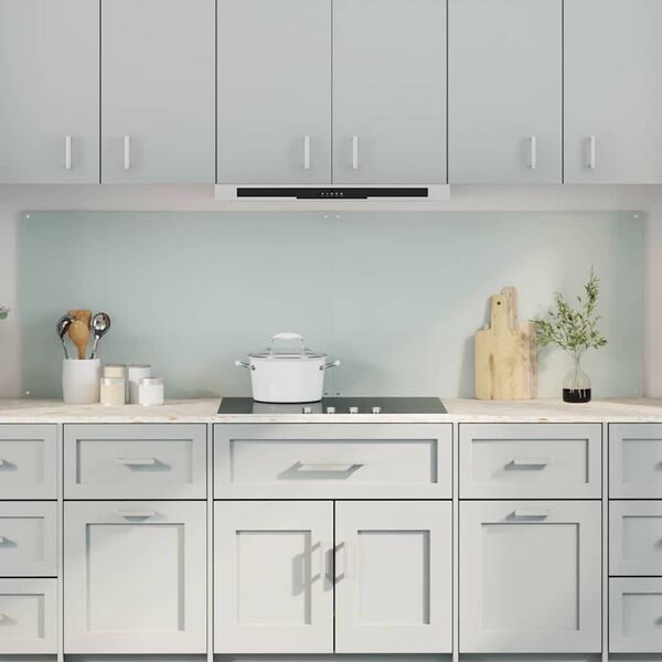 vidaXL Kitchen Backsplash 2 pcs White 100 x 60 cm Tempered Glass