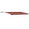 vidaXL Electric Retractable Awning Orange, Black and White 4.5 x 3.5 m