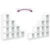 vidaXL Room Divider Bookcase 4-Tier White 131.5x29x131.5 cm Engineered Wood