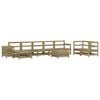 vidaXL 10 Piece Garden Sofa Set Impregnated Wood Pine