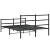 vidaXL Metal Bed Frame without Mattress with Footboard&nbsp;Black 135x190cm